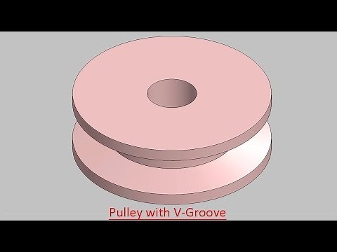 Pulley with V-Groove (Video Tutorial) SolidWorks