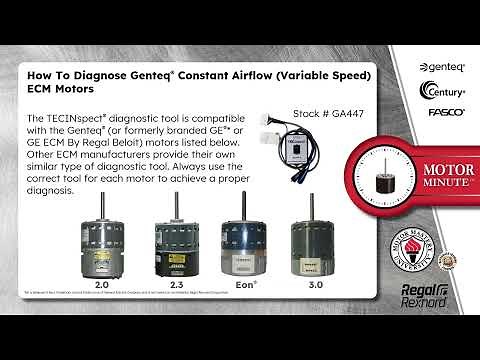 Motor Minute™ Technical Tip: How To Diagnose Genteq® Constant Airflow (Variable Speed) ECM Motors