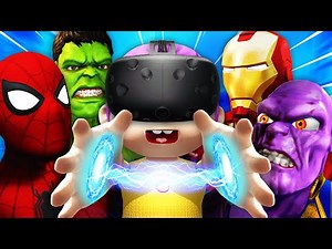 SUPERHERO BABY Summons THE AVENGERS In VR (Baby Hands VR Funny Gameplay)