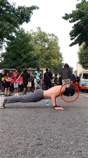 1,000 Push-Up Challenge in Public place