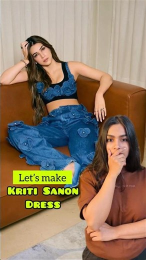 DIY Kriti Sanon Dress from Rahul Jeans😱 #crafteraditi #kritisanon #diyoutfit #shorts #crafts #diy