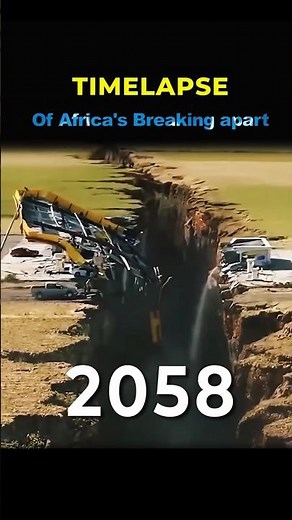 🌍 Watch Africa Split Into Two Continents😱 | Timelapse |#Africa #Geology #Science #Timelapse #Shorts
