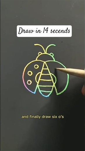 Simple Ladybug Drawing Tutorial for Kids.. #LadybugDrawing #art #drawing
