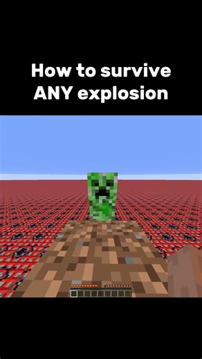 How to survive ANY explosion! #minecraft #meme #tutorial