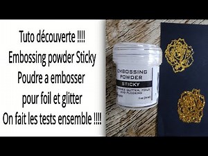 Embossing powder Sticky, let's do the tests together!!!! DIY scrapbooking card making tutorial