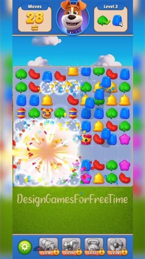 Puppy Match : Match 3 Game - Level 3 gameplay match 3 logic puzzle building decorating design game