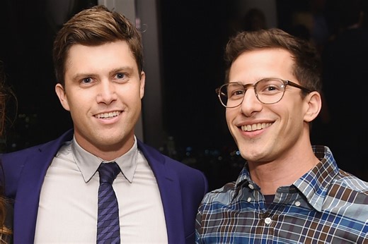 Andy Samberg recalls pranking Colin Jost in the bathroom at 'SNL': 'He'd be super scared'