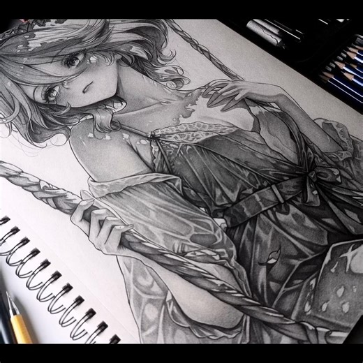 "Whispers of Light" | Original Graphite Drawing(FOR SALE)DM FOR MY EMAIL:-regarregar98697@gmail.com