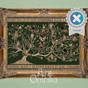 Black House Family Tree Cross Stitch Pattern (PDF) – Wizarding World Tapestry - Etsy