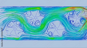 CFD simulation Computational fluid dynamics - industrial pre-select box airflow simulation