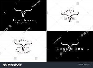 Longhorn Texas Ranch Farming Logo Design Stock Vector (Royalty Free) 2247611365 | Shutterstock