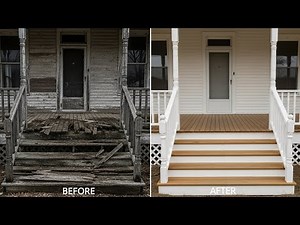 This Rotten Farmhouse Porch Was Rebuilt in Silence | ASMR Restoration (Before & After)