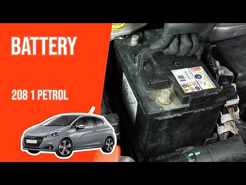 How to replace the car battery Peugeot 208 mk1 1.2 PURETECH 🔋