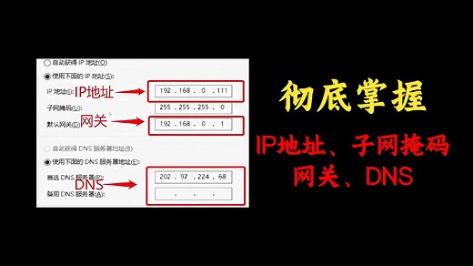 网络工程师十分钟教你彻底掌握什么是IP地址、子网掩码、网关、dns，从理论到实验配置应用一次讲清！