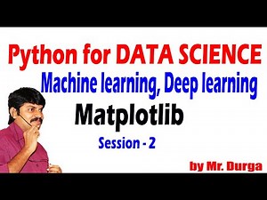 Python for Data Science | Matplotlib | Session - 2 | On 23-06-2021 | by Durga Sir