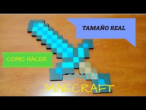 Como hacer una espada minecraft con carton