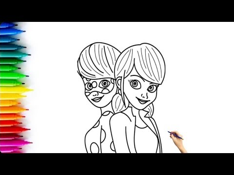 How to Draw Ladybug & Marinette | Miraculous Ladybug Drawing Easy