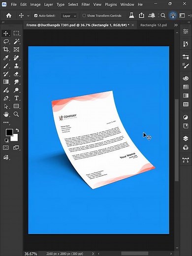 Photoshop 2026 - Tips for creating easily customizable letterhead templates for various designs.