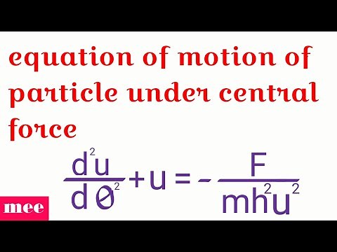Equation of motion of a particle under central force