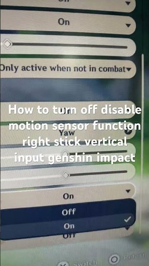 How to turn off disable motion sensor function right stick vertical input genshin impact