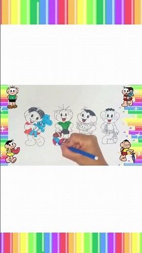 Desenhando e Colorindo a Turma da Mônica | Arte Kids #colorindo #drawing #art #turmadamônica