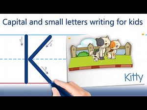 How to write letter K". English capital and small letters. For kids and beginners.