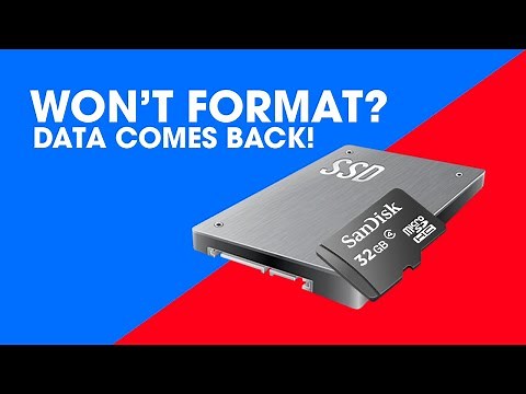 Can't delete files from SSD, SD card fix | SSD or SD card won't format solution.