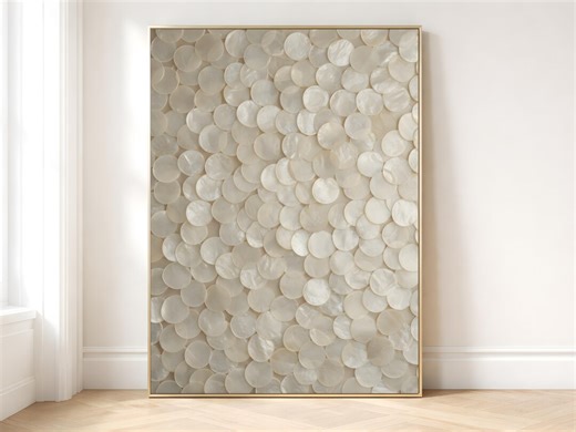Capiz Shell Wall Art Coastal Neutral Texture Print Mother of Pearl Abstract Wall Art Beige Wall Decor Modern Coastal Art Printable - Etsy