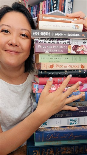 ChiWei • One Dog Woof on Instagram: "More Pride and Prejudice editions! 📚 Let me know if you want links or more info on any of them! 🧐 prideandprejudice #regency #historicalfiction #romancereads #booklover #bookstagram #mrdarcy #elizabethbennet #pemberley"
