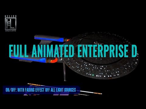 1/650 Enterprise D Full Available Resin Kit+Decals Set+Lighting Kit funktions Demonstration