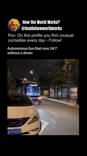 How the World Works on Instagram: "An autonomous bus that can operate without a driver, using a suite of sensors and control algorithms! These vehicles simultaneously utilize: Radars, cameras, GPS, and HD maps to analyze the road, detect obstacles, interpret lanes, and safely stop at stops. The bus is designed to operate on strictly designated routes, typically on campuses, in gated communities, industrial centers, or airports—where traffic is predictable and easier to control. This allows it to