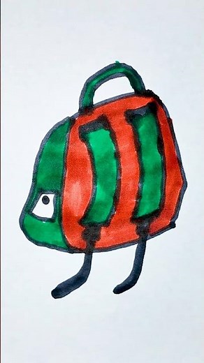 How to Draw a Bag 🎒 | Easy Drawing Step-by-Step