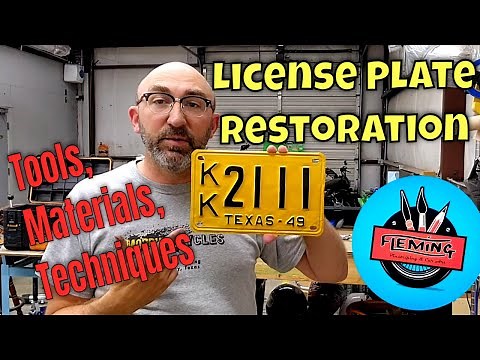 How I Hand Paint a License Plate