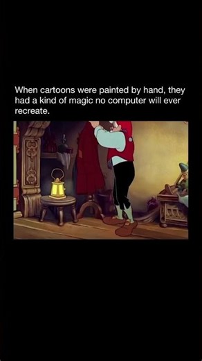 When cartoons were painted by hand they had a kind of magic bi computer will ever recreate