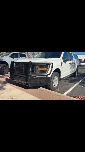 Nice fleet truck setup! Ranch camper shell, Ranch Hand bumper with grille guard, Rough Country light bar, weather tech floor liners and covercraft seat covers. All the protection your vehicle needs. @ranchfiberglass fiberglass @ranchhandtruck @covercraft @weathertech @roughcountry | Truck Envy