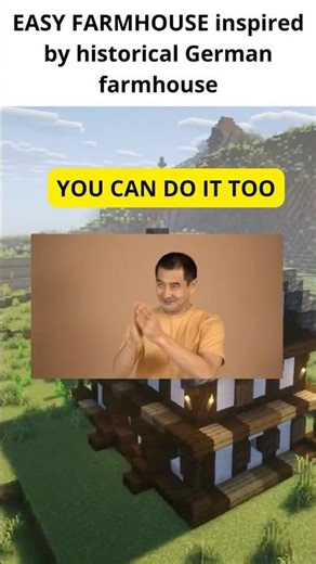 EASY FARMHOUSE inspired by Historic German one! #minecraft