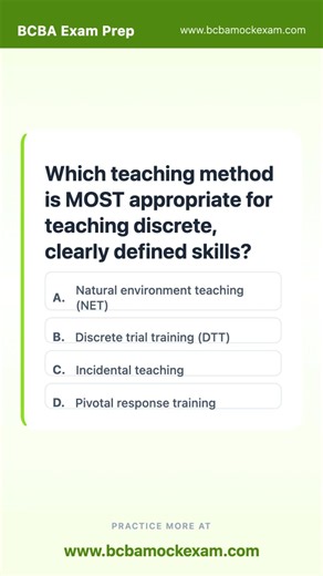 BCBA Mock Question in 60 Seconds