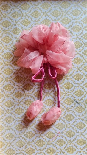 🌷 DIY Tulip Ribbon Flower TutorialEasy handmade cloth tulip flowers using ribbon ✨