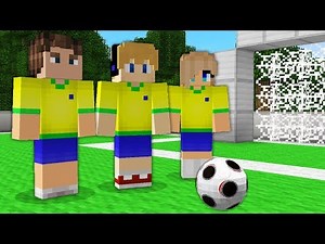 VIRAMOS JOGADORES DE FUTEBOL NO MINECRAFT !