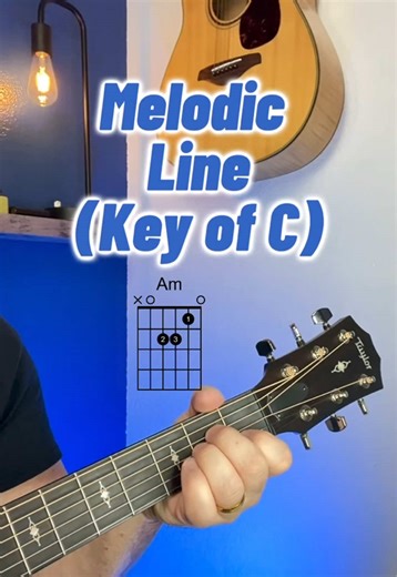 Key of C Chords Melodic Line | Guitar Chords