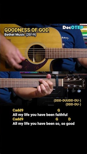 Goodness of God - Bethel Music (2019) Easy Guitar Chords Tutorial with Lyrics Part 3 SHORTS REELS
