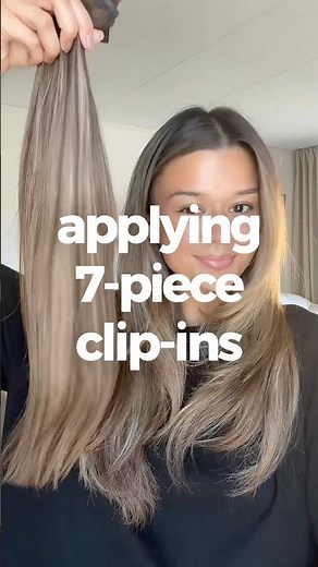 How to apply clip-in hair extensions 🤎 #hairextensions #clipins #tutorial