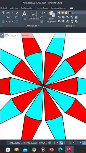 How to apply circular pattern with Hatch command in AutoCAD #patterndrafting #hatching #painting