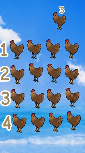 Counting Animated Chickens for Kids