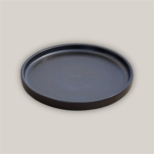 Handcrafted Black Ceramic Plant Saucer: Protective Finish (8-19.5 Inch) - Etsy