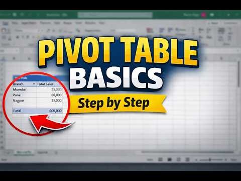 Lesson 10: Pivot Table in Excel | Full Basic Guide for Students in marathi