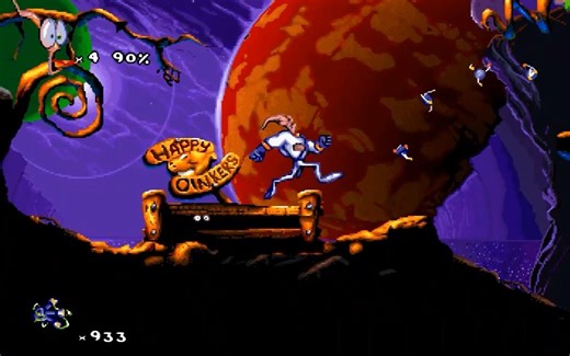 鸣少带你看 SEGA土星主机游戏 177《EARTH WORM JIM 2》！