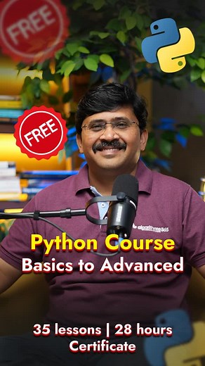 Mahesh Arali | Coding & DSA Courses FREE on Instagram: "🚀 Ready to kickstart your coding journey? Learn Python from Basics to Advanced — in a fun mix of Kannada + English 🐍💻 🎓 Taught by Ex-Microsoft Principal Engineering Manager, Mahesh Arali ✅ 100% Free ✅ No hidden charges ✅ Certification included 📚 Topics covered: 🔹 Programming and CS Fundamentals 🔹 Logic building 🔹 Hands on workshops 🔹 OOPs, Data Structures 🔹 Packages & Modules 🔹 Lab programs 💡 Beginner-friendly. One-year access. 