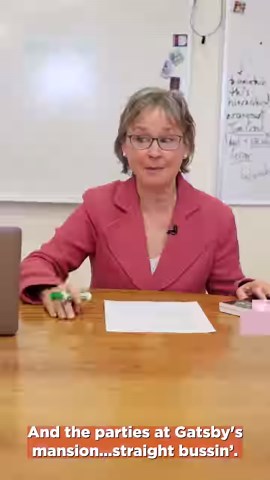 Upper School English Teacher Cynthia Cox really knows how to relate to her students. See how she incorporates Gen Z terminology into her lesson. #OrangeandBlackGiveBack | McDonogh School