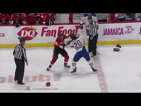 Luke Gazdic vs Chris Neil Feb 14, 2015
